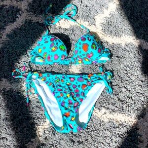 Victoria’s Secret Blue Leopard Bikini